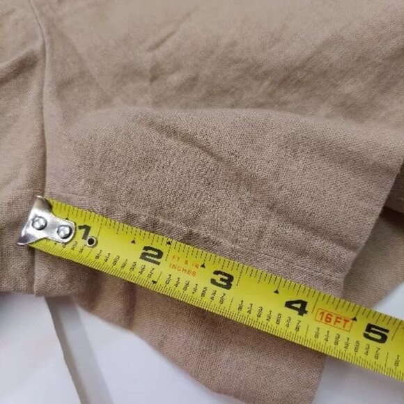 Bar III Women's High Rise Linen Tie-Waist Shorts Tan Brown Barley Field Size XXL - Picture 4 of 9
